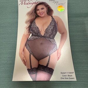 Seven 'til Midnight Black Lace Chemise